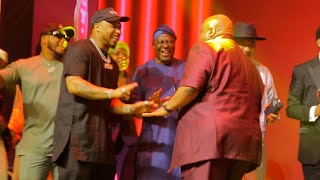 Governor Adeleke hillarious dance with B-Red, Shina Rambo at Vanguard personalities awards Details