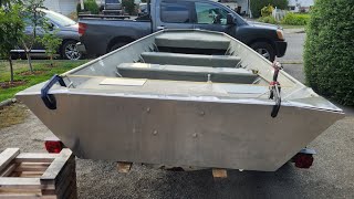 New Jon boat transom update. New base plates for seats.