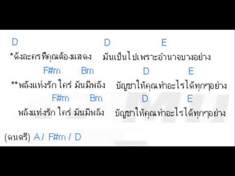 พลังรัก  คอร์ด