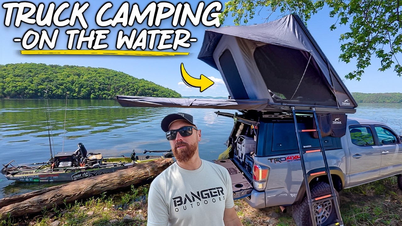 BEST Kayak Fishing & Truck Camping Setup! My Go -To Camp Spot (Minus the SNAKES..)