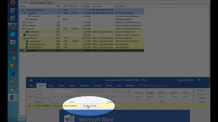 DEMO: Process Hollowing from Word Document