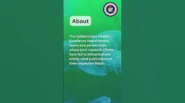 Collaborative Citation Excellence Award#sciencefather #collaboration #excellence #awards #citation