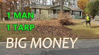 SOLO LEAF REMOVAL [One man and a tarp]