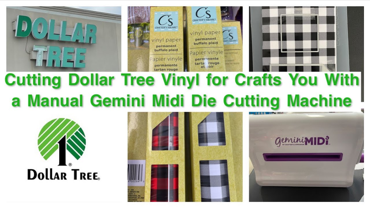 Cutting Dollar Tree Vinyl for Crafts You With a Manual Gemini Midi Die