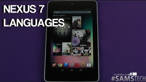 Nexus 7 Languages