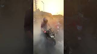 Kawasaki Ninja ZX-4R Burnout 😈💨 | Inline 4 Madness 💀