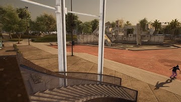 Session: Skate Sim San Francisco long curved rail