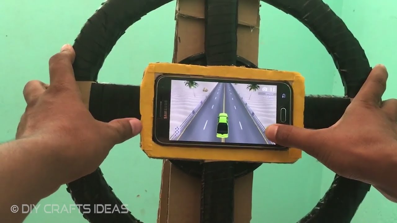 How to Make a Iphone Gaming Steering Wheel YouTube