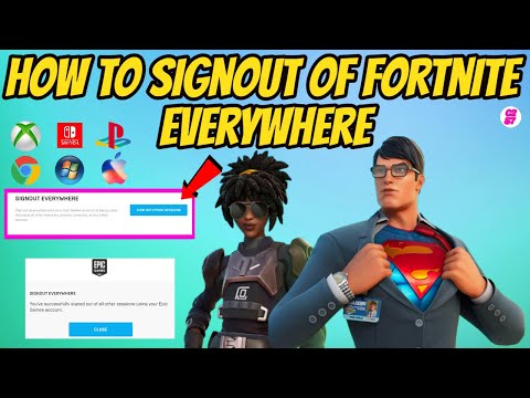 How To Sign out Of Fortnite Everywhere Playstation Xbox Switch Mobile PC