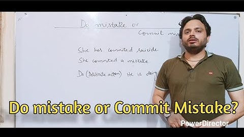 Do mistake or Commit a Mistake? | Which one is correct? | By Syed Ali Raza Kazmi
