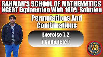 #6-Permutations And Combinations Class 11th l Exercise 7.2 (Complete) l