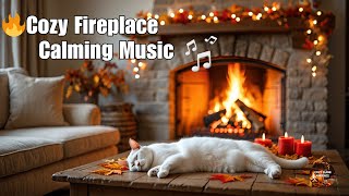 Vintage Library Fireplace & Piano | Classic Ambience for Book Lovers