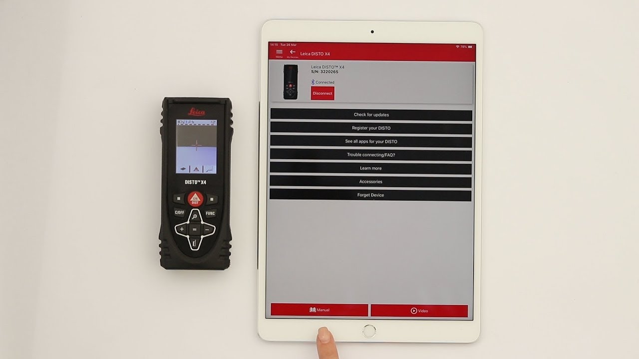 Leica DISTO™ Plan - How to connect Leica DISTO X3/X4 with iPhone/iPad 