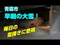 早朝の大雪【青森市】連日の雪掻きに悲鳴！2021年1月8日