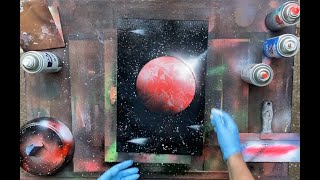 Special Edition! Seth's Red Planet  NEON FX Spray Paint Art
