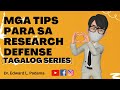 Mga tips para sa research defense