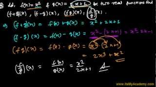 Operations of Real Valued Functions Net Worth