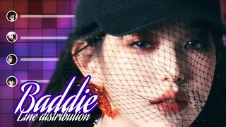 "Baddie"(Ive)Line Distribution