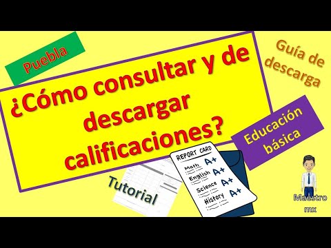 Cómo Consultar Descargar imprimir boleta de calificaciones preescolar primaria secundaria Puebla SEP