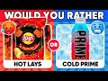 Would you rather hot or cold edition  daily quiz