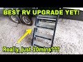No more horrible steps! MORryde StepAbove installed on our fifth wheel!