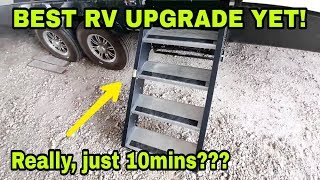 No more horrible steps! MORryde StepAbove installed on our fifth wheel!