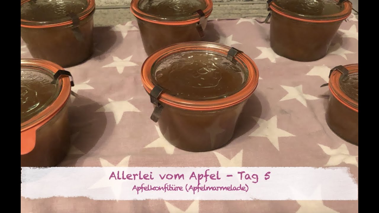 Rezept - Apfelkonfitüre (Apfelmarmelade) - vegan - YouTube