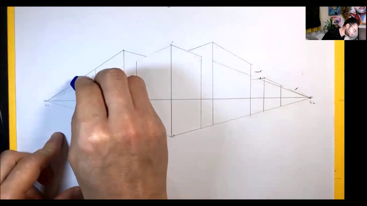 İki noktalı perspektif ile bina çizimi(anlatımlı)