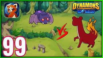 FLARION Vs SPIDREAD in Temple Ruins | Dynamons World - Gameplay Walkthrough – Part 99 (iOS, Android)