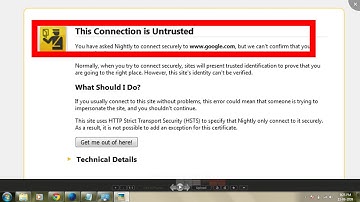 this connection is untrusted