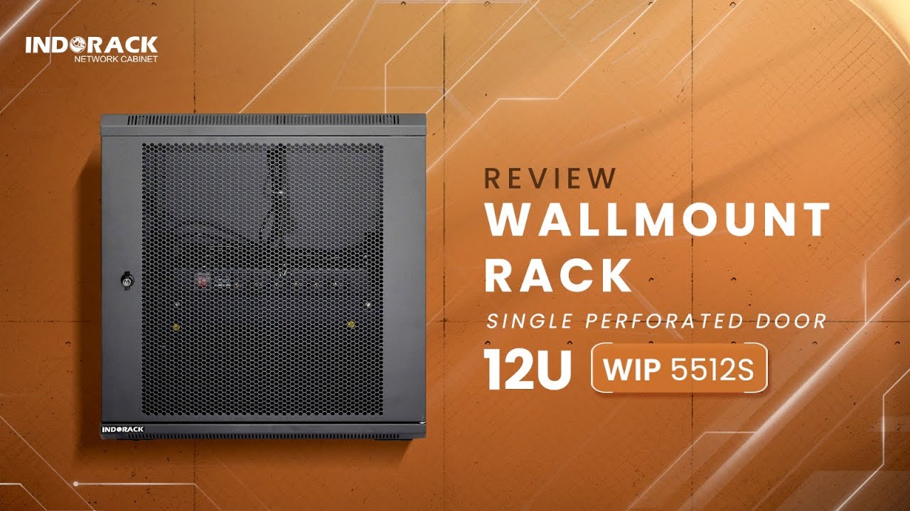 19" WALLMOUNT RACK 12U - DEPTH 550MM - SINGLE PERFORATED DOOR - REVIEW WIP5512S