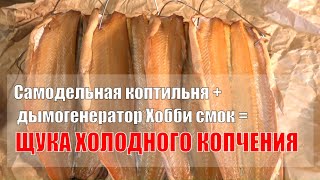 Самодельная коптильня + дымогенератор Хобби смок = щука холодного копчения