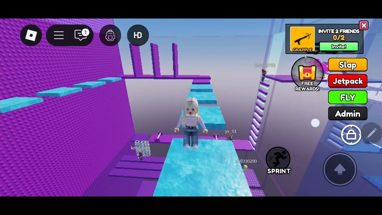 Me and my sister  are  playing girl vs. boys obby.