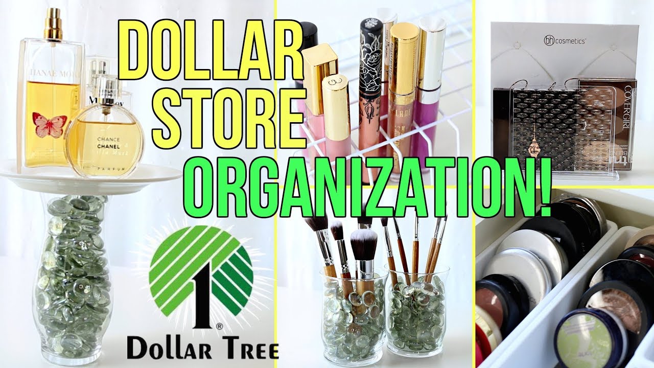 DOLLAR TREE HACK  MAKEUP ORGANIZER - Decorate with Tip and More