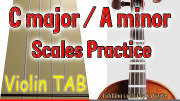 C major / A minor - Scales Practice - Violin - Play Along Tab Tutorial