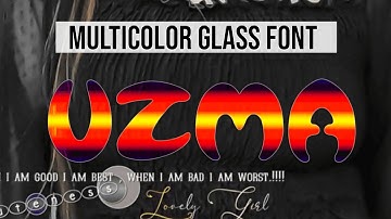 Glass Font Editing | How to Make Multicolor Glowing Glass font In Pixellab ps cc | Zarraq Creation