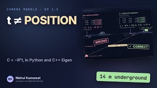 Intrinsic vs Extrinsic: t Is NOT the Camera Position (Python + Eigen)