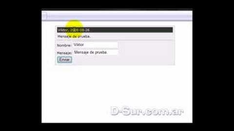 Libro de visitas con PHP y Ajax