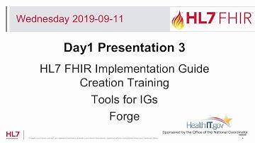 Tools for Implementation Guides - Forge - FHIR Implementation Guide Creation Training