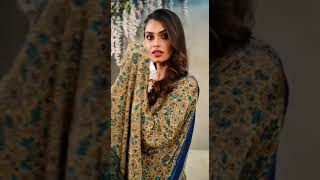 Siril Floral Print, Geometric Print, Printed Bollywood Silk Blend, Crepe Saree Beige, Multicolor