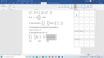 ma trận và các phép toán trên ma trận