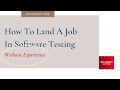 Course: How to land to job in QA / Software testing without experience