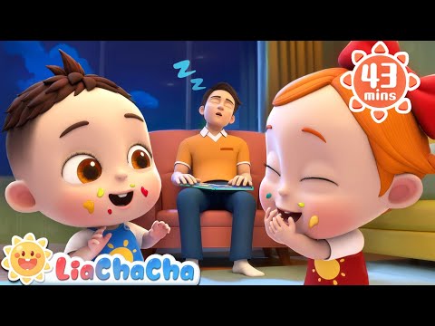 Johny Johny Yes Papa!🍭 | No Eating Snacks | Song Compilation + LiaChaCha Nursery Rhymes & Baby Songs