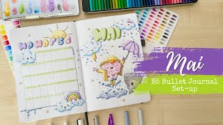 MAI Bullet Journal ☁️🌈🌪️☔️ - Kawaii Wetter Journal Theme - BuJo Deutsch - Watercolor Journal