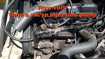 How to: Time a vw ve injection pump