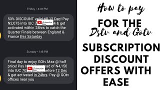How to easily pay for the 50% discount subscription for Dstv/Gotv