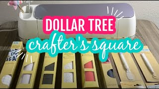 NEW DOLLAR TREE CRAFTER'S SQUARE PRODUCT REVIEW | Vinyl, Transfer Tape, Etching Cream \& Tools!