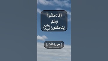 سورة القلم الآية ١٧ الى ٢٦ بصوت الشيخ محمد صديق المنشاوي
