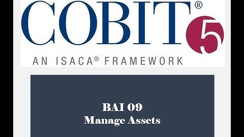 COBIT Processes - BAI09 - Manage Assets 1
