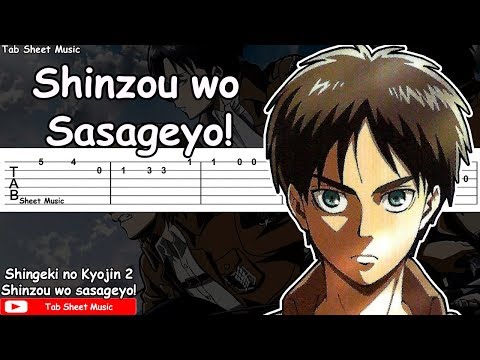 Shingeki no Kyojin Season 2 OP 1 - Shinzou wo Sasageyo! Guitar Tutorial